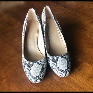Snakeskin wedge 7.5